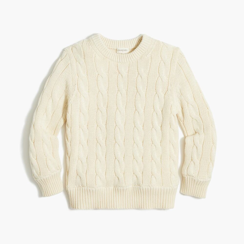 NEW Crewcuts Size XS (4-5) Boys' Cable Crewneck Sweater NWT